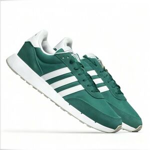 Adidas Run 60s 2.0 Men’s 11.5 Green White Sneakers NIB Box Damage NEW